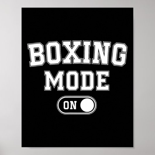 Boxmodus Ein Lustiges Boxergeschenk Trainer Coach  Poster (Vorne)