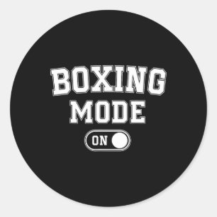 Boxmodus eingeschaltet Lustiges Boxergeschenk Boxc Runder Aufkleber