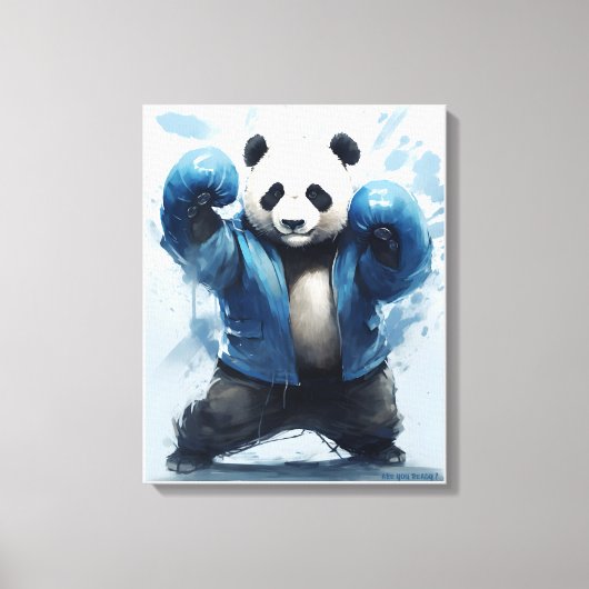 Boxpanda sind Sie bereit Blue Panda Art Leinwanddruck (Vorderseite)