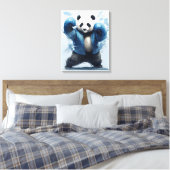Boxpanda sind Sie bereit Blue Panda Art Leinwanddruck (Insitu (Schlafzimmer))