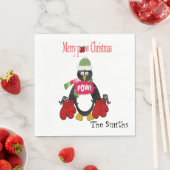 Boxpapier Napkins, frohe Weihnachtspenguin Serviette (Beispiel)