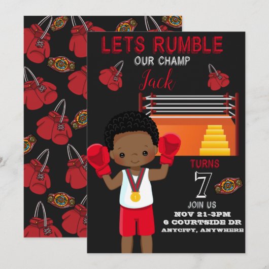 Boxpassung Geburtstagseinladungskarte (Vorne/Hinten)