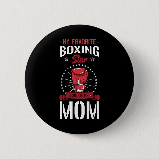Boxring Boxer Gloves Mama Coach Mutter Tag Button (Vorderseite)