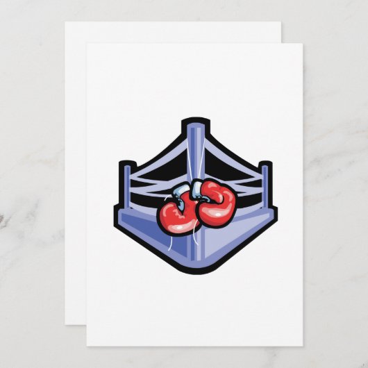 Boxring Einladung (Vorne/Hinten)