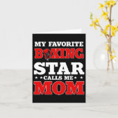 Boxring Gloves Boxer Mama Coach Muttertag Karte (Gelbe Blume)