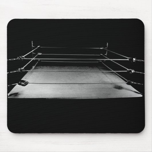 Boxring-schwarze u. weiße Mausunterlage Mousepad (Vorne)