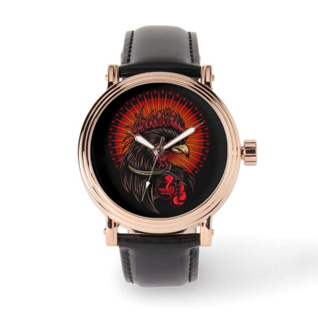 Boxrooster Armbanduhr (Vorderseite)