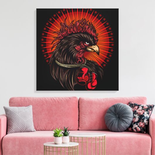 Boxrooster Leinwanddruck (Insitu (Wohnzimmer))