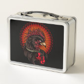 Boxrooster Metall Brotdose (Rückseite)