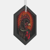 Boxrooster Ornament Aus Glas (Vorderseite Rechts)