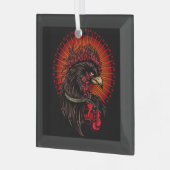 Boxrooster Ornament Aus Glas (Vorderseite links)