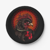 Boxrooster Pappteller (Vorderseite)