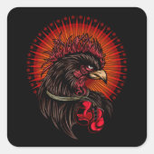 Boxrooster Quadratischer Aufkleber (Vorderseite)