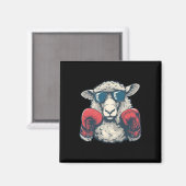 Boxschaf Lamm Boxhandschuhe Kickboxen Lustiger B Magnet (Vorderseite/Rückseite)