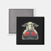 Boxschaf Lamm Boxhandschuhe Kickboxen Lustiger B Magnet (Vorderseite/Rückseite)