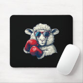 Boxschaf Lamm Boxhandschuhe Kickboxen Lustiger B Mousepad (Mit Mouse)