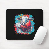 Boxschaf Lamm Boxhandschuhe Kickboxen Lustiger B Mousepad (Mit Mouse)