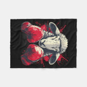 Boxschaf mit Boxhandschuhen Kickboxen Lustig B Fleecedecke (Vorderseite (Horizontal))