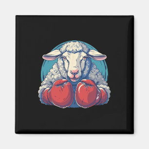 Boxschaf mit Boxhandschuhen Kickboxen Lustig B Magnet