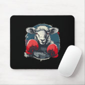 Boxschaf mit Boxhandschuhen Kickboxen Lustig B Mousepad (Mit Mouse)