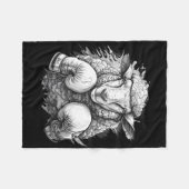 Boxschaf mit Boxhandschuhen Kickboxen Lustiges B Fleecedecke (Vorderseite (Horizontal))