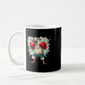 Boxschaf mit Boxhandschuhen Kickboxen Lustiges B Kaffeetasse (Links)