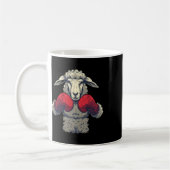 Boxschaf mit Boxhandschuhen Kickboxen Lustiges B Kaffeetasse (Links)