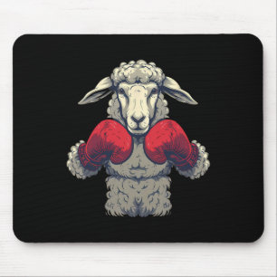 Boxschaf mit Boxhandschuhen Kickboxen Lustiges B Mousepad