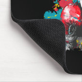 Boxschaf mit Boxhandschuhen Kickboxen Lustiges B Mousepad (Ecke)