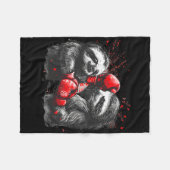 Boxschläger mit Boxhandschuhen Kickboxing Funny B Fleecedecke (Vorderseite (Horizontal))