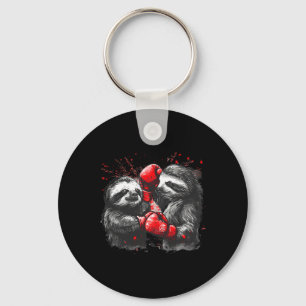Boxschläger mit Boxhandschuhen Kickboxing Funny B Schlüsselanhänger