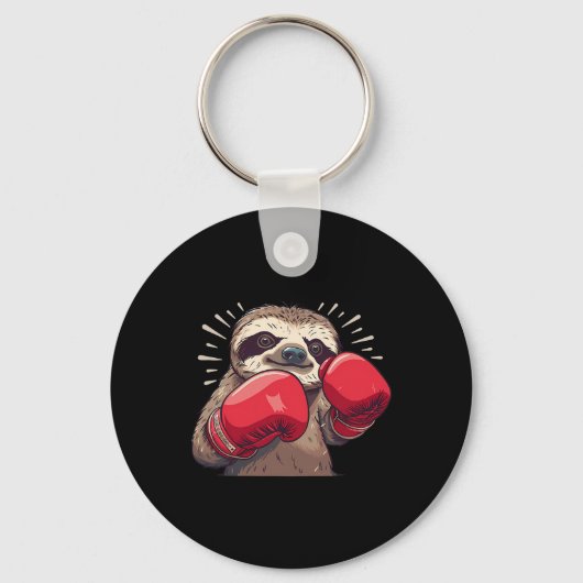 Boxschläger mit Boxhandschuhen Kickboxing Funny B Schlüsselanhänger (Vorderseite)