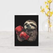 BoxSloth Lover Boxhandschuhe Kickboxing Funny Karte (Gelbe Blume)