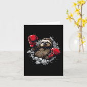 BoxSloth Lover Boxhandschuhe Kickboxing Funny Karte (Gelbe Blume)