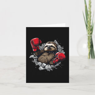 BoxSloth Lover Boxhandschuhe Kickboxing Funny Karte