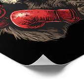 BoxSloth Lover Boxhandschuhe Kickboxing Funny Poster (Ecke)