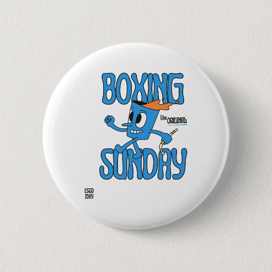 Boxsonntag Knockout Punch Schwergewicht Champion Button (Vorderseite)
