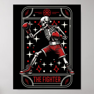 Boxsparring - Gloves Fighter Boxer Skelett a Poster