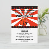 Boxsport Baby Boy Dusche Einladung (Stehend Vorderseite)