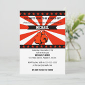 Boxsport Boy Geburtstag Einladung (Stehend Vorderseite)