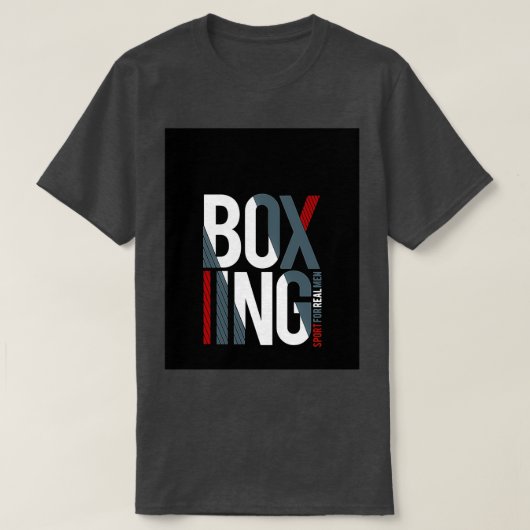 Boxsport für echte Männer Grafik T-Shirt (Design vorne)