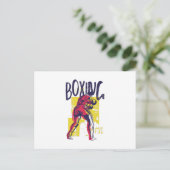 Boxsport Grunge Postkarte (Stehend Vorderseite)