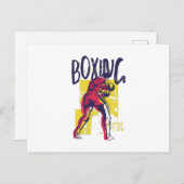 Boxsport Grunge Postkarte (Vorne/Hinten)