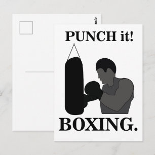 Boxsport Schlag Zu Postkarte