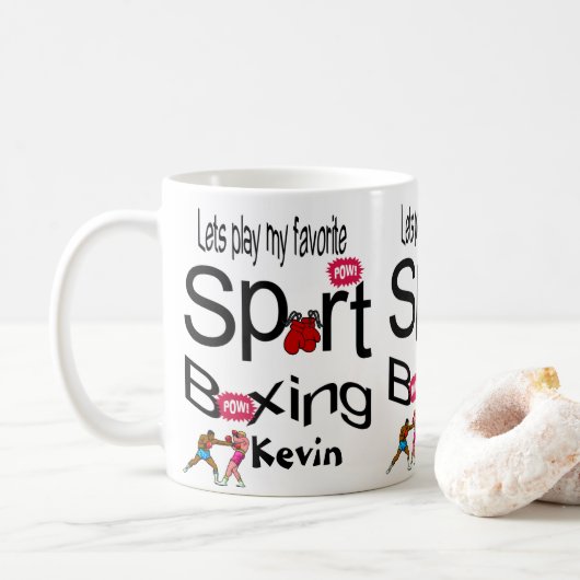 Boxsport-Tasse Kaffeetasse (Mit Donut)