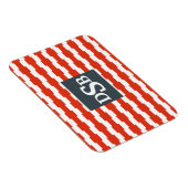 Boxstripe-Monogramm-Muster Magnet (Rechte Seite)