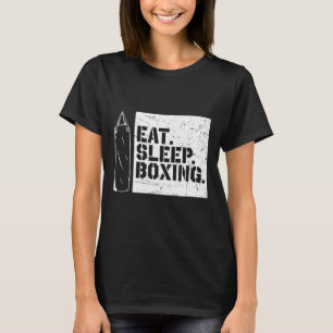 Boxtag essen Sleep Boxen Wiederholen Funny Boxing T-Shirt