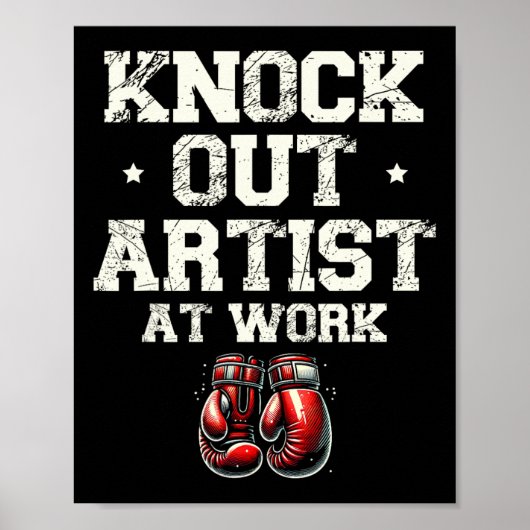 Boxtag Liebe Boxtraining Trainer Kämpfer 11 Poster (Vorne)