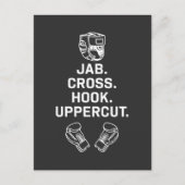Boxtechniken Jab Hakuppercut Box Training Postkarte (Vorderseite)
