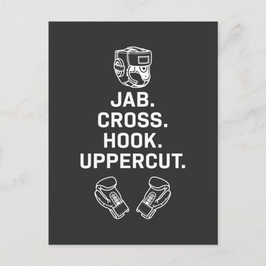 Boxtechniken Jab Hakuppercut Box Training Postkarte (Vorderseite)